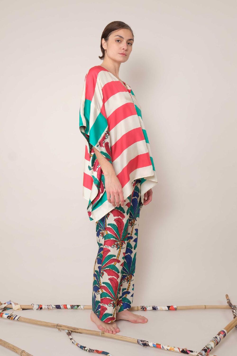 La Prestic Ouiston Top VICTOIRE – Mix Raye Polo Fuchsia