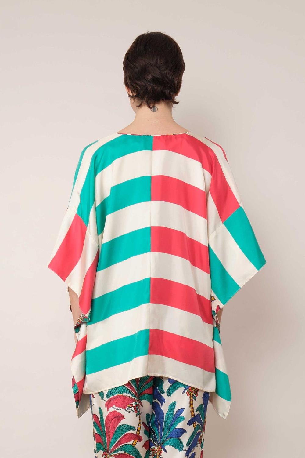 La Prestic Ouiston Top VICTOIRE – Mix Raye Polo Fuchsia