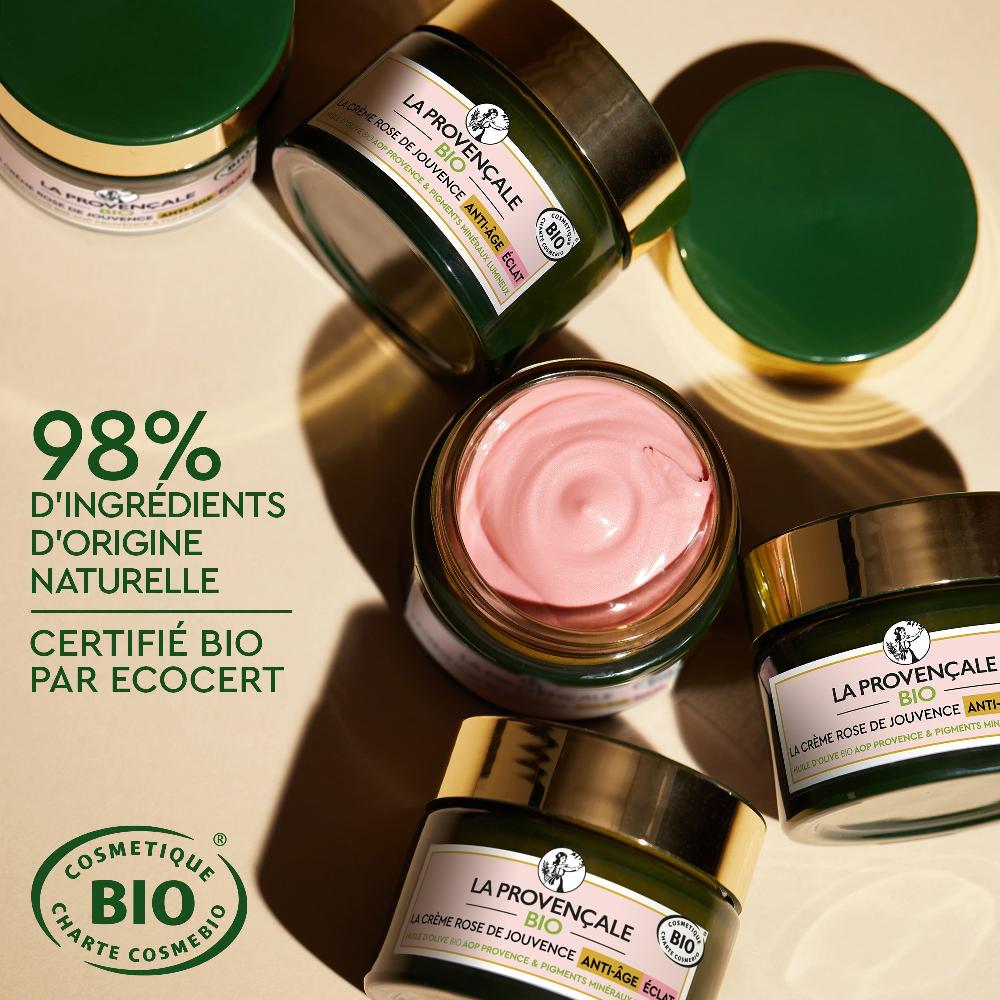La Provençale La Crème Rose De Jouvence Anti-Âge Éclat Certifiée Bio