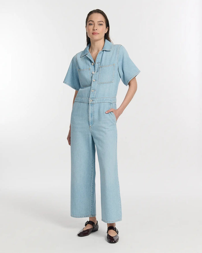 lab dip Combinaison droit large DENIM TENCEL FREYA