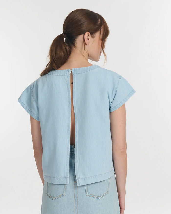 Lab Dip Top Loose DENIM TENCEL CLIO
