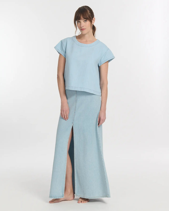 lab dip Top loose DENIM TENCEL CLIO