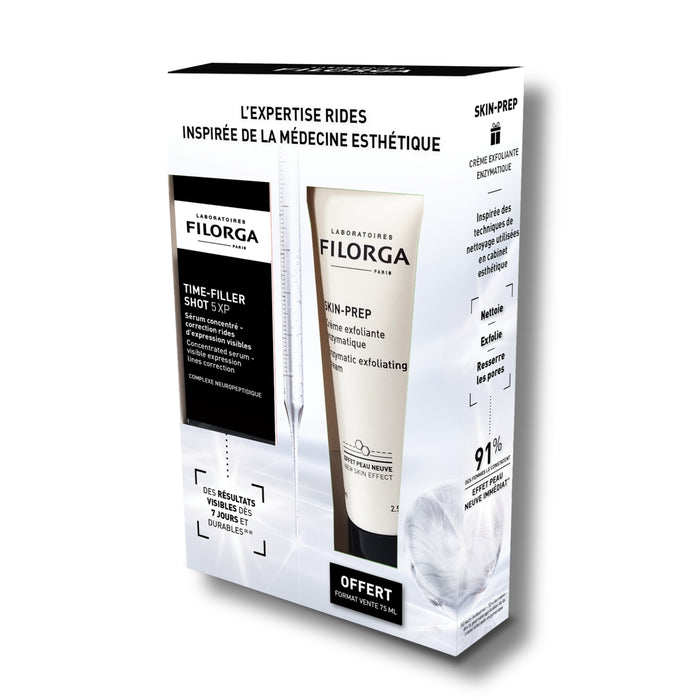 laboratoires filorga paris COFFRET TIME-FILLER SHOT 5XP + SKIN-PREP CRÈME EXFOLIANTE