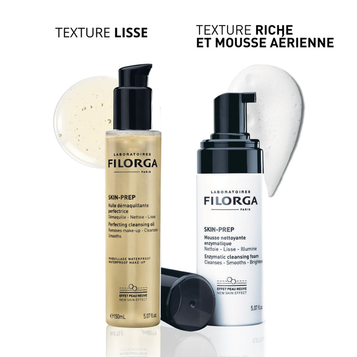 Laboratoires Filorga Paris DUO SKIN-PREP HUILE DÉMAQUILLANTE & MOUSSE NETTOYANTE