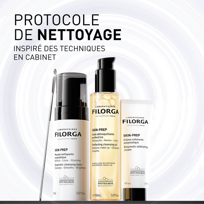 Laboratoires Filorga Paris DUO SKIN-PREP HUILE DÉMAQUILLANTE & MOUSSE NETTOYANTE