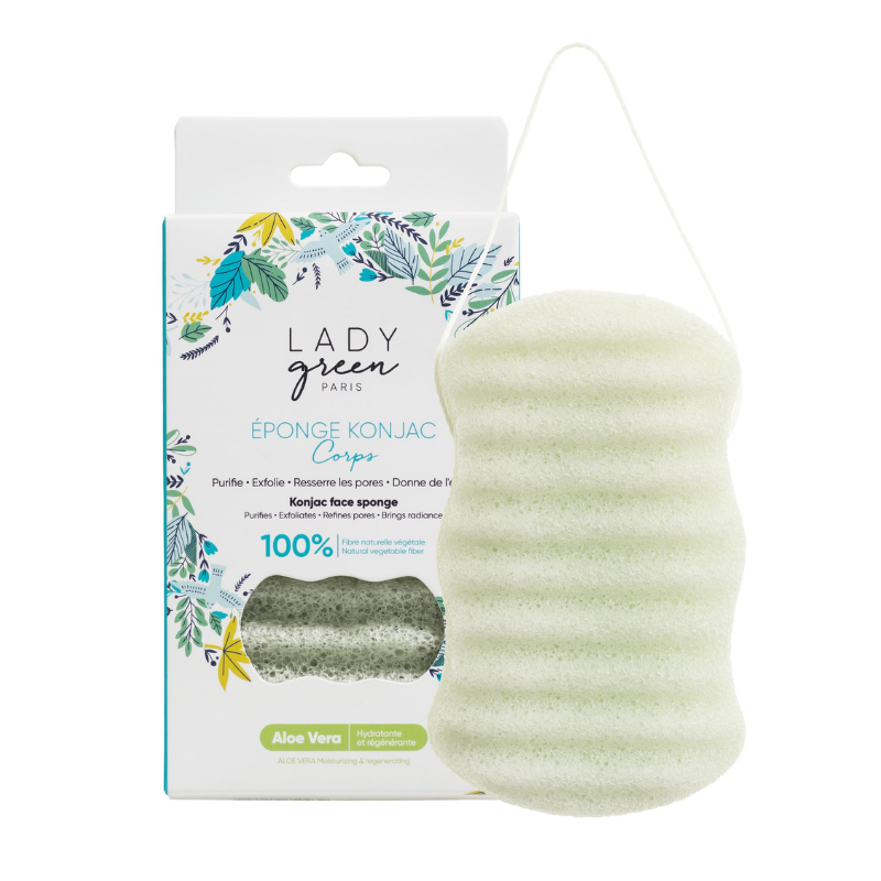 lady green Éponge Konjac Corps