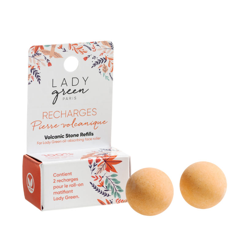 lady green Recharge - 2 pierres volcaniques (pour le roll-on matifiant)