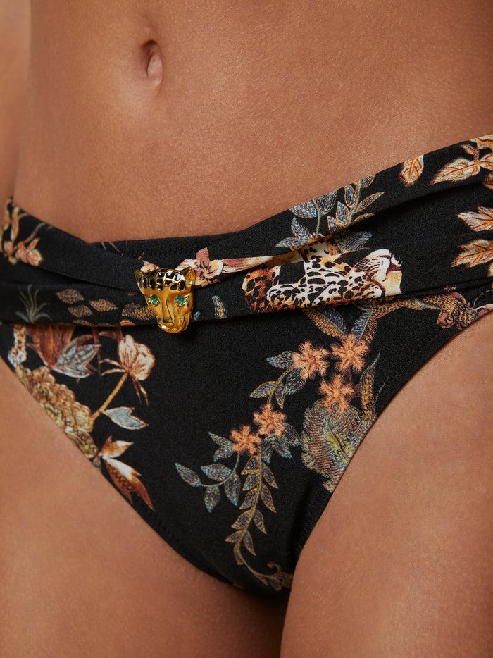 l'agence Bas de maillot de bain Miya Black Multi Tapestry Jungle Print