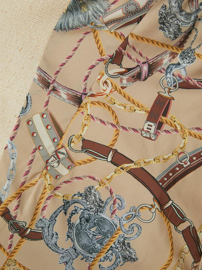 L'agence Blazer Cache-cœur En Tweed Jordana Light Pearl/Multi Tassle Chain