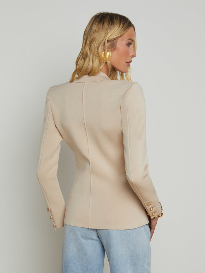 L'agence Blazer En Maille Chamberlain Champagne/Gold