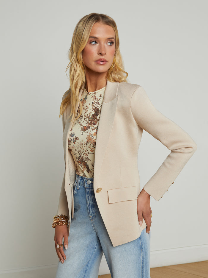 l'agence Blazer en maille Chamberlain Champagne/Gold