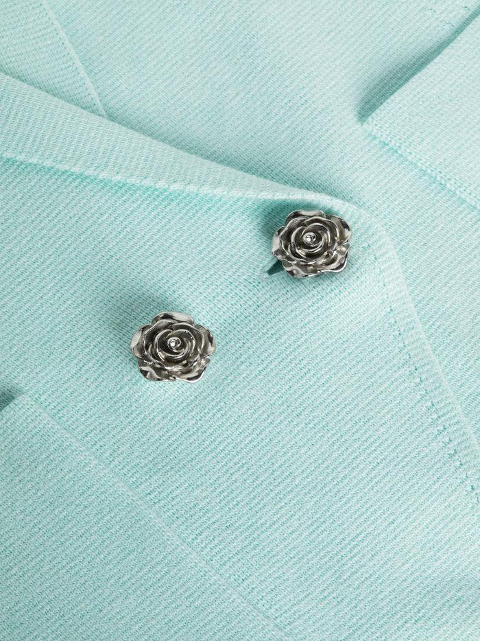 L'agence Blazer En Maille Sofia Pale Jade/Nickel Rose