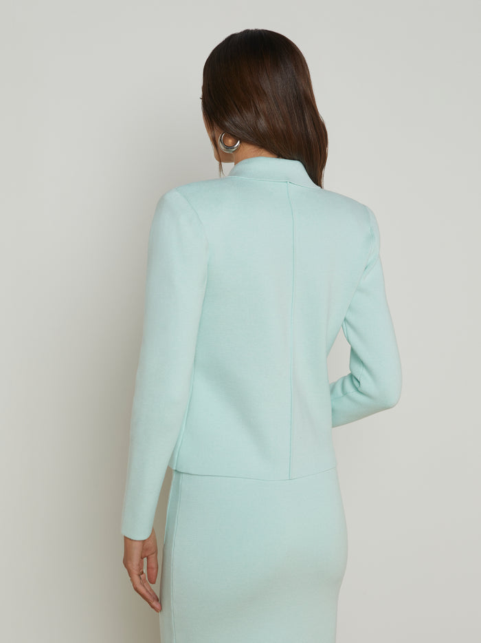 L'agence Blazer En Maille Sofia Pale Jade/Nickel Rose