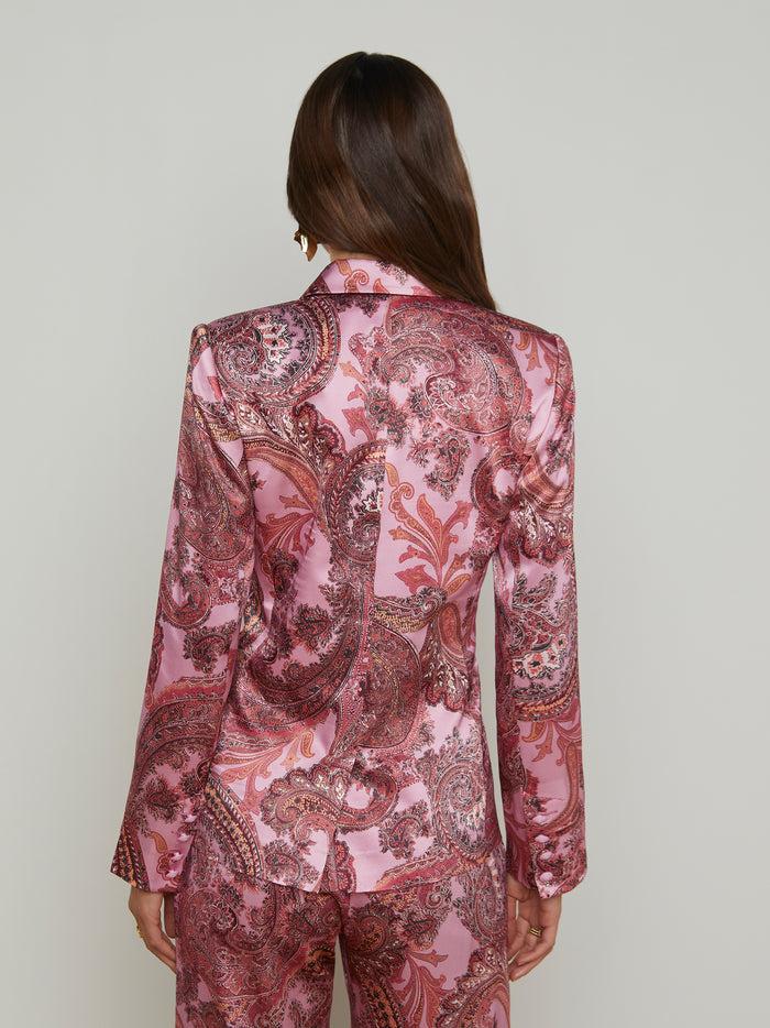L'agence Blazer En Soie Colin Mauve Multi French Paisley