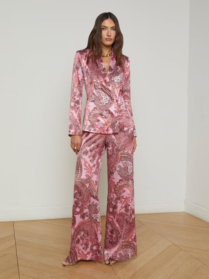 L'agence Blazer En Soie Colin Mauve Multi French Paisley