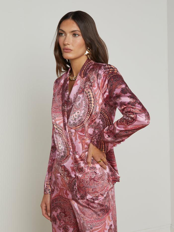 l'agence Blazer en soie Colin Mauve Multi French Paisley