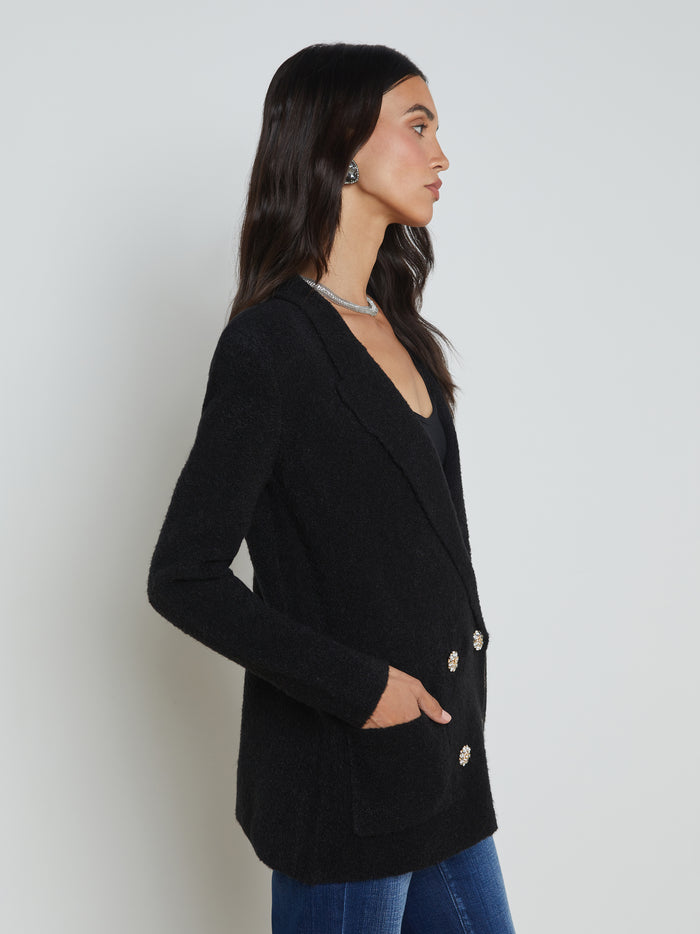 L'agence Blazer En Tricot Boyfriend Eileen Black/Crystal