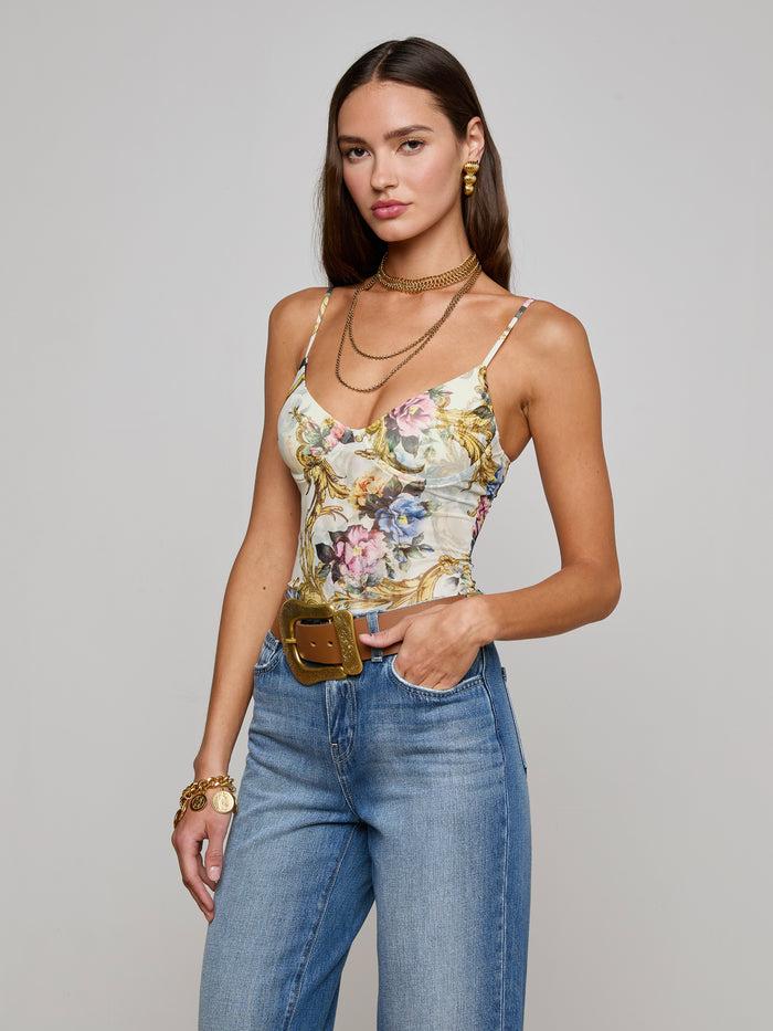 L'agence Body Elowen Vintage White Small Floral Baroque