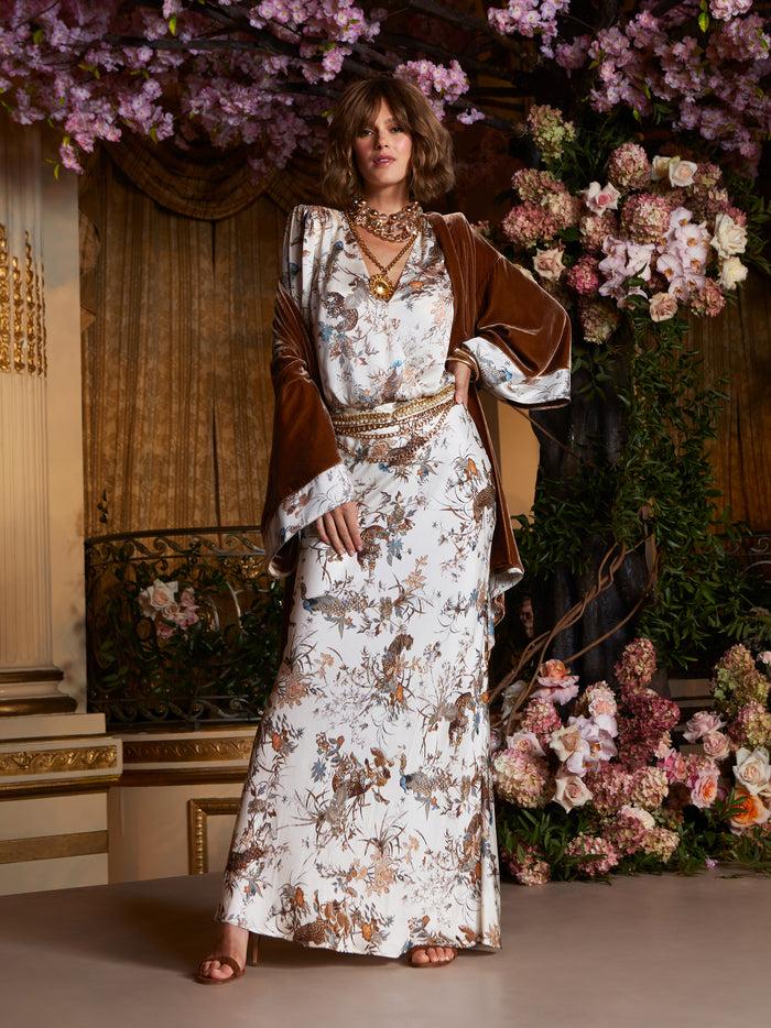 L'agence Body Kyoto Ecru Multi Tapestry Jungle Print