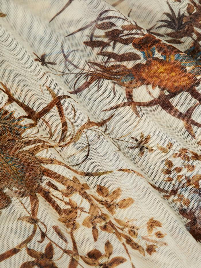 L'agence Body Peonie à épaules Dénudées Ecru Multi Tapestry Jungle