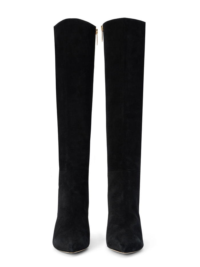 L'agence Botte Haute Au Genou Christiane Suède Noir