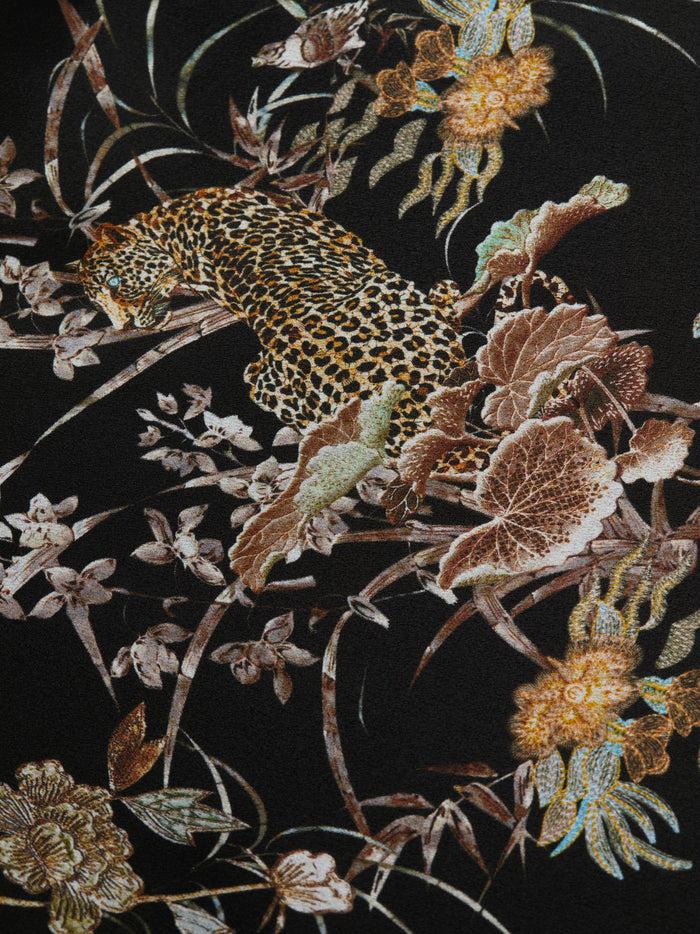 l'agence Caraco en soie Jane Black Multi Tapestry Jungle Print