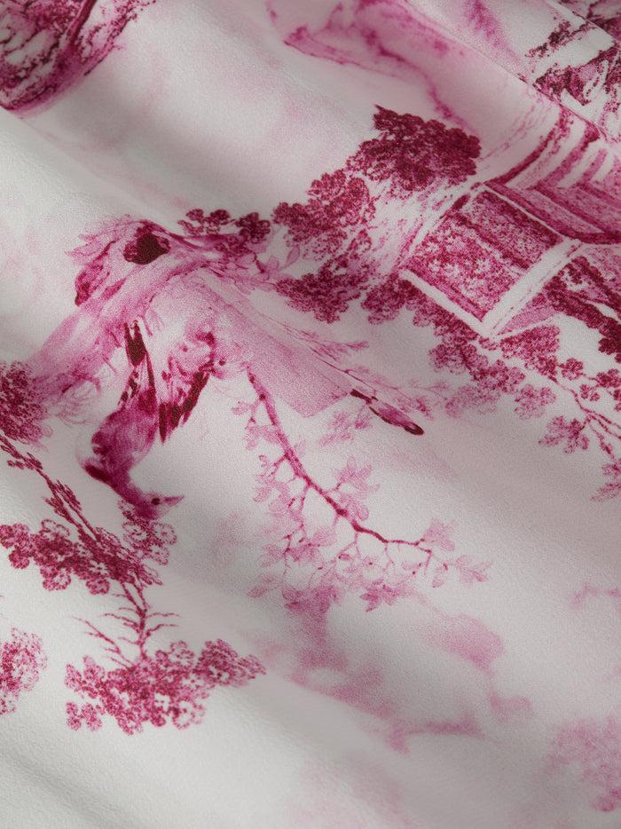 L'agence Caraco En Soie Jane White/Pink Small Porcelain Toile