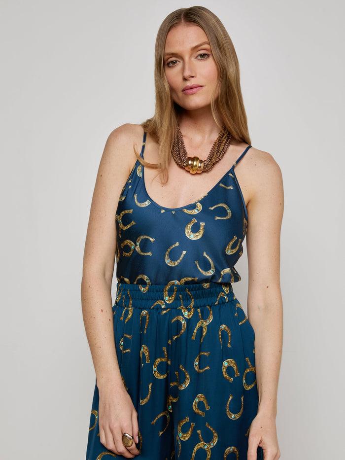 L'agence Caraco En Soie Lexi Midnight Multi Horseshoe