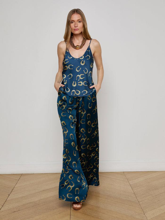 l'agence Caraco en soie Lexi Midnight Multi Horseshoe