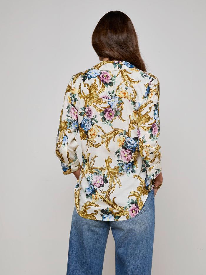 L'agence Chemisier Camille Vintage White Small Floral Baroque