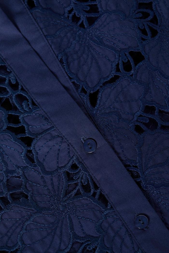 l'agence Chemisier court en dentelle Seychelle Navy