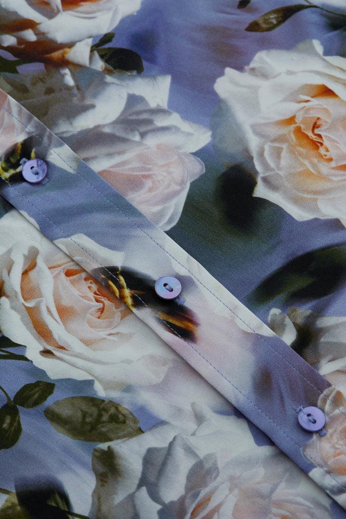L'agence Chemisier En Soie Dani Multi Distressed Floral