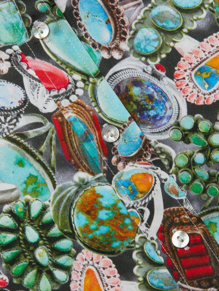 L'agence Chemisier En Soie Dani Multi Mix Turquoise Rings