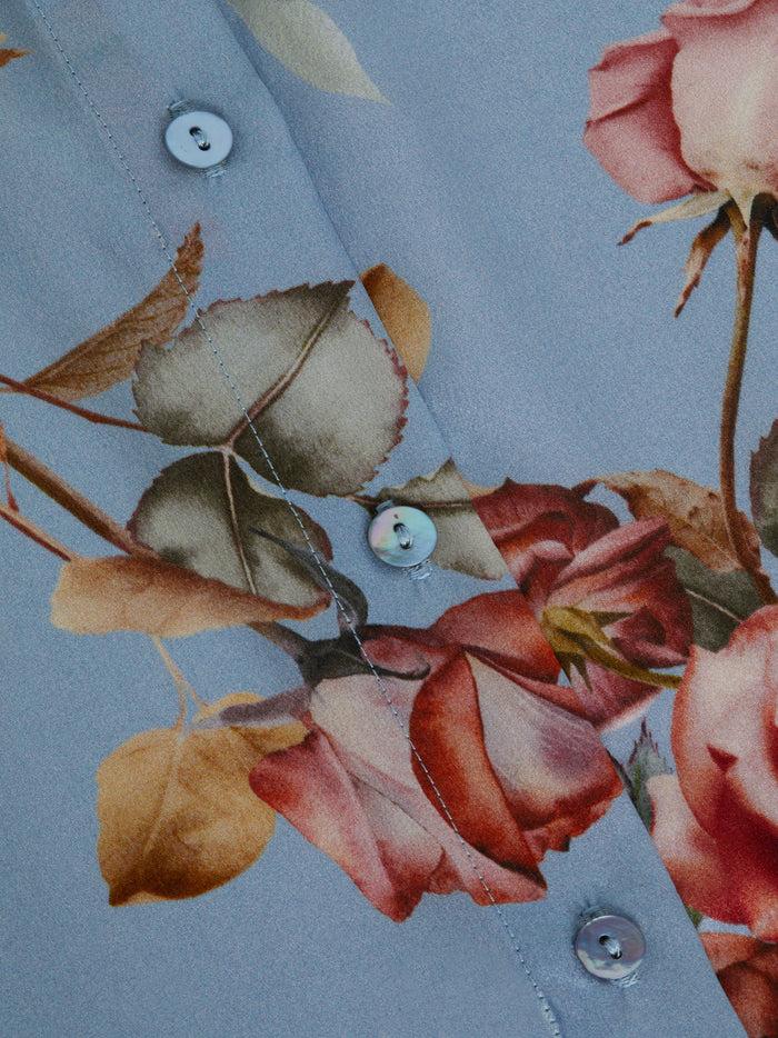 L'agence Chemisier En Soie Tyler Light Blue Tapestry Floral