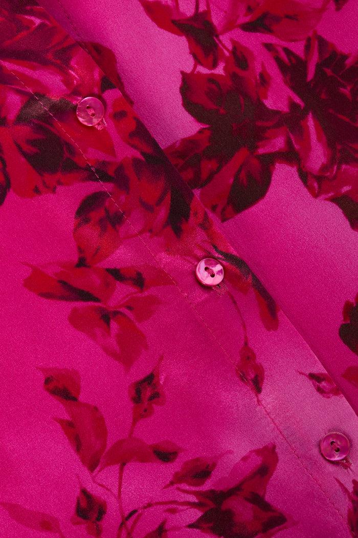 l'agence Chemisier en soie Tyler Pink Multi Watercolor Rose