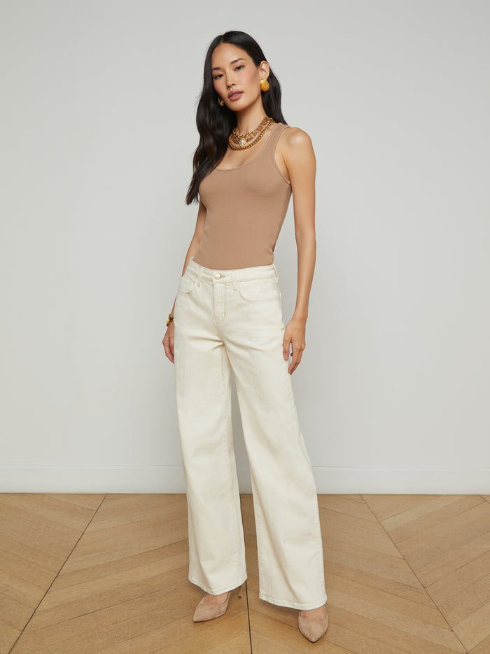 L'agence Débardeur à Encolure Dégagée Adira Cappuccino