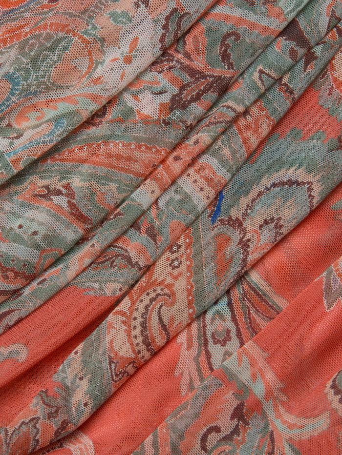 L'agence Débardeur Rasha Orange/Light Blue Traditional Paisley