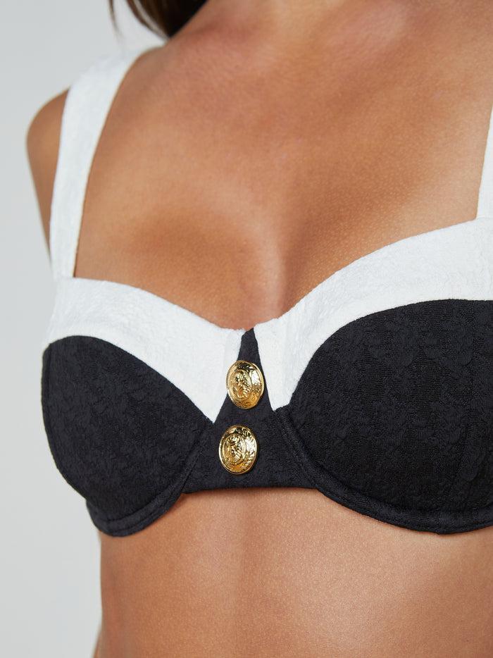 l'agence Haut de maillot de bain Alexandria Black/White