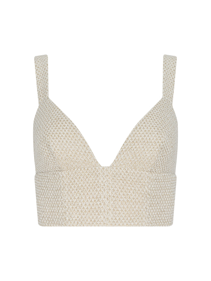 L'agence Haut De Soutien-gorge Castalia White/Ivory/Gold