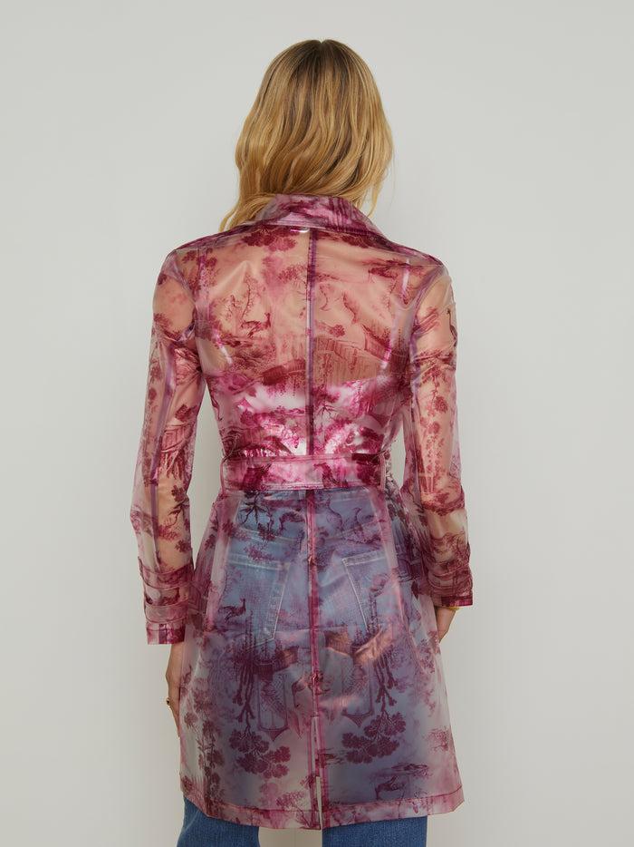 L'agence Imperméable Safiya White/Pink Porcelain Toile