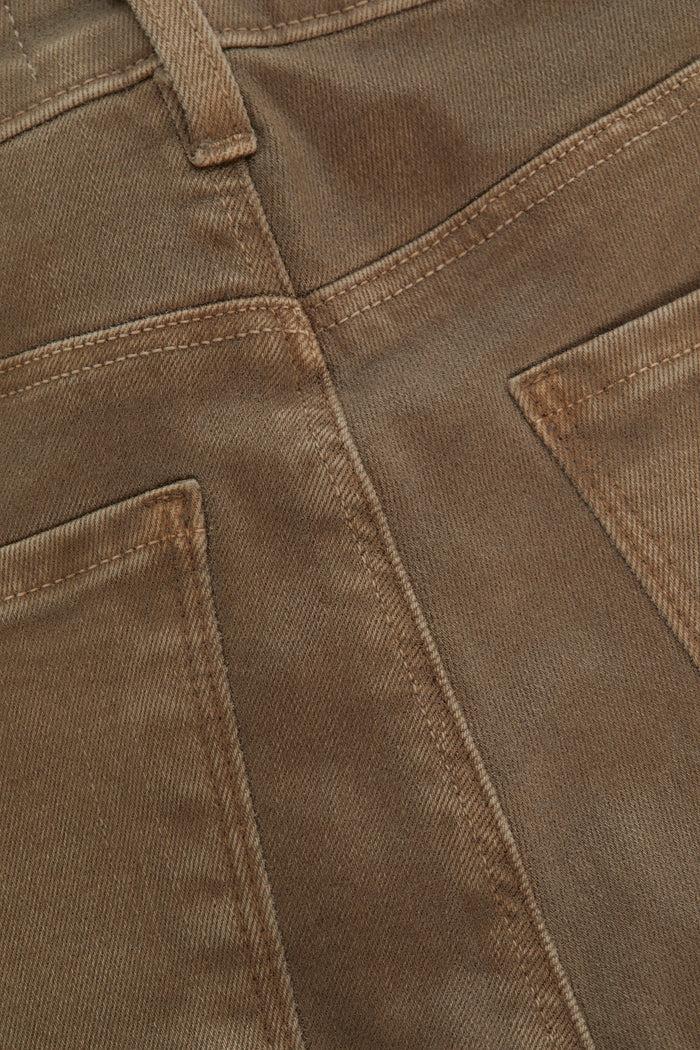 L'agence Jean 7/8 Micro Boot Enduit Tati Rye Coated