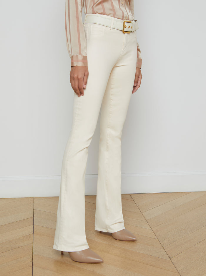 L'agence Jean Bootcut Enduit Selma French Vanilla Coated