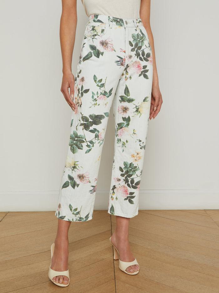 l'agence Jean droit taille basse Blaine Multi Floral Bleach