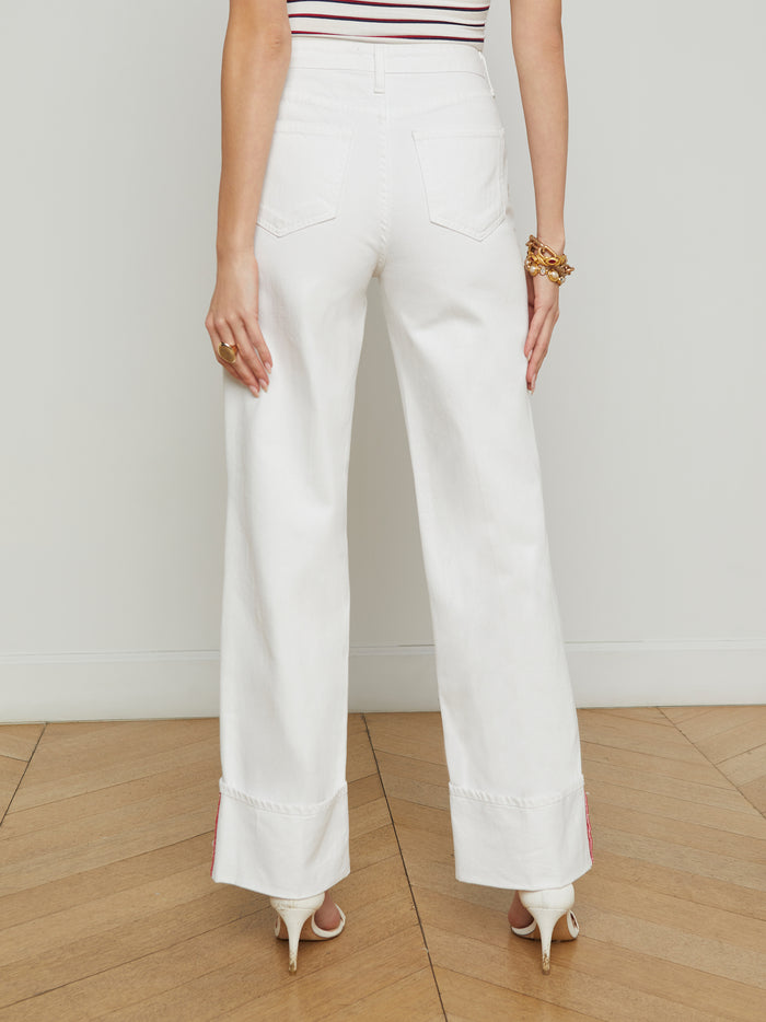 L'agence Jean Large à Revers Miley Blanc/Scarlet Red Contrast