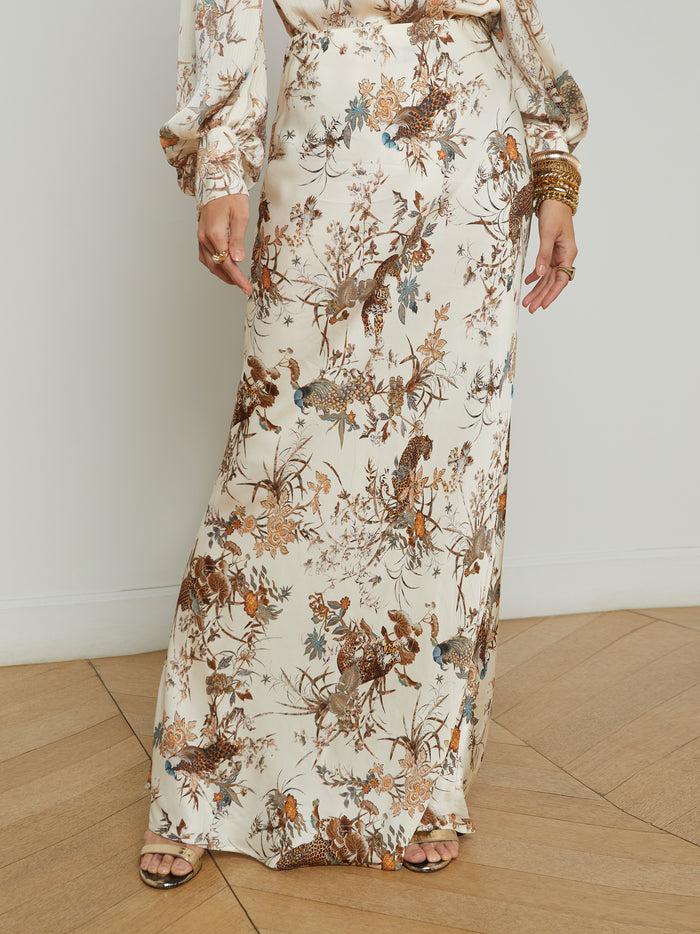 l'agence Jupe longue Zeta Ecru Multi Tapestry Jungle Print