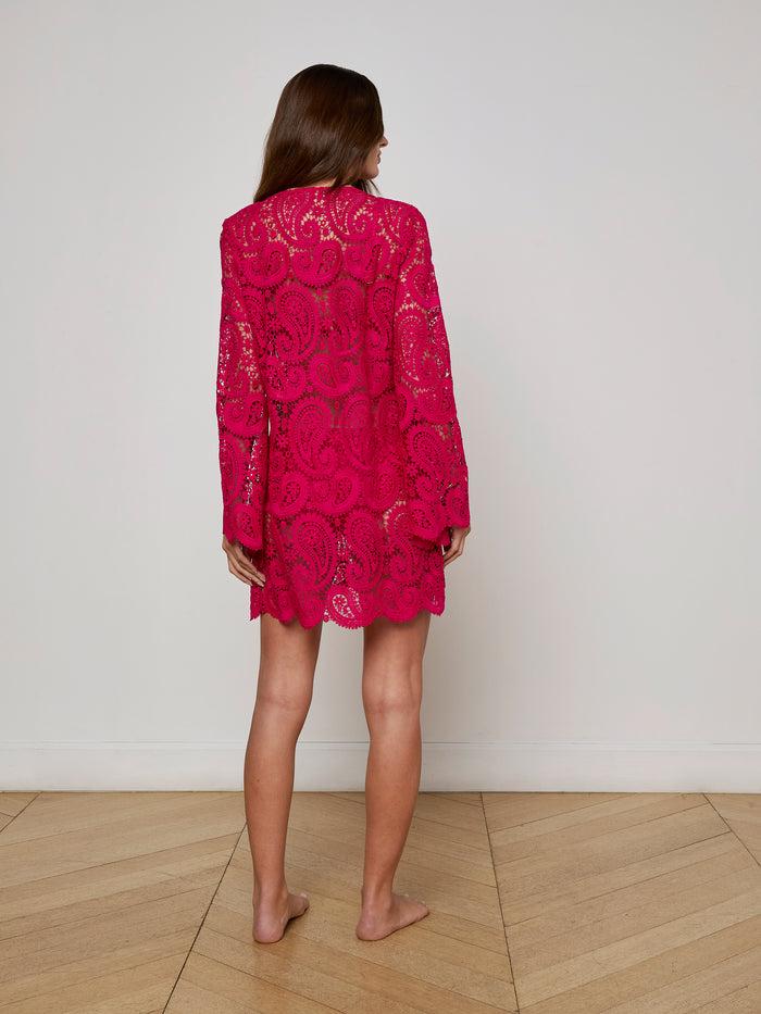 L'agence Ansley Cover-Up Dress Fuschia