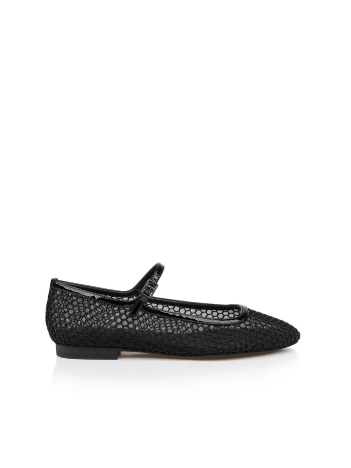 L'agence Ballerines En Mesh Grainne Black Mesh