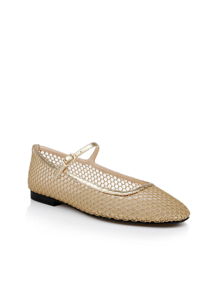 l'agence Ballerines en mesh Grainne Gold Mesh