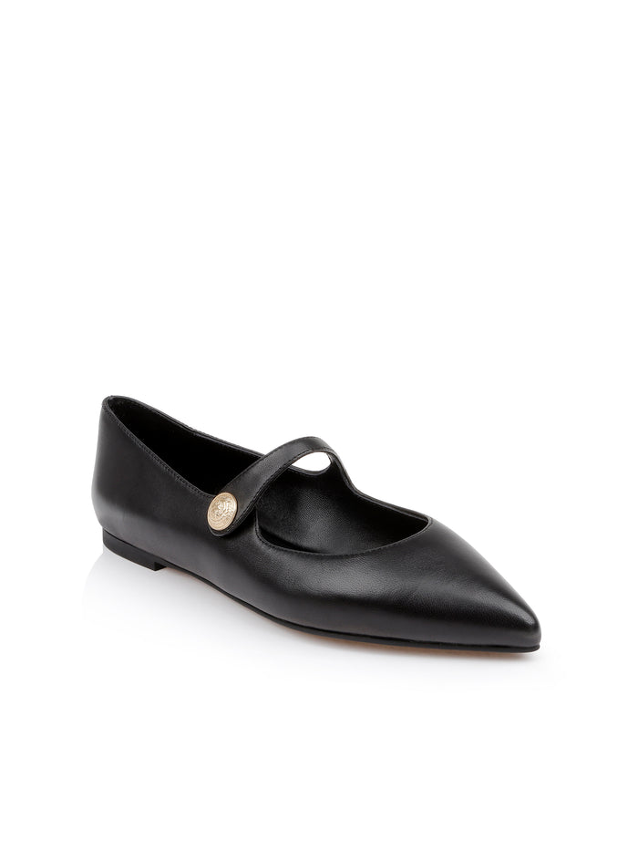 L'agence Ballerines Gersende Black Leather