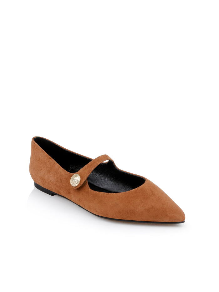 l'agence Ballerines Gersende Buckskin Suede